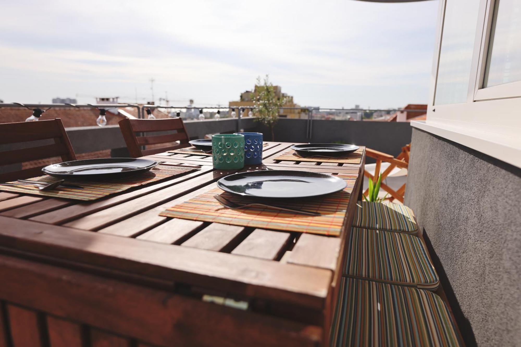 Ferienwohnung Boavista Sunlit Duplex With Terrace Porto Exterior foto